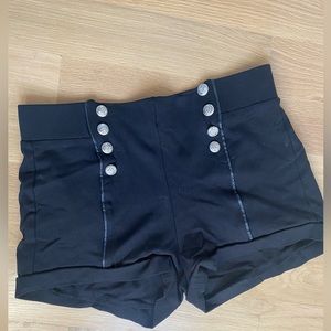Black High-Waisted Shorts